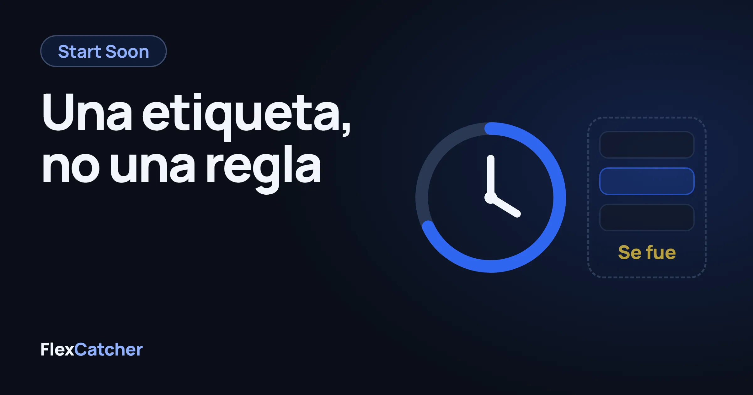 Un reloj junto a una tarjeta de oferta que se desvanece.